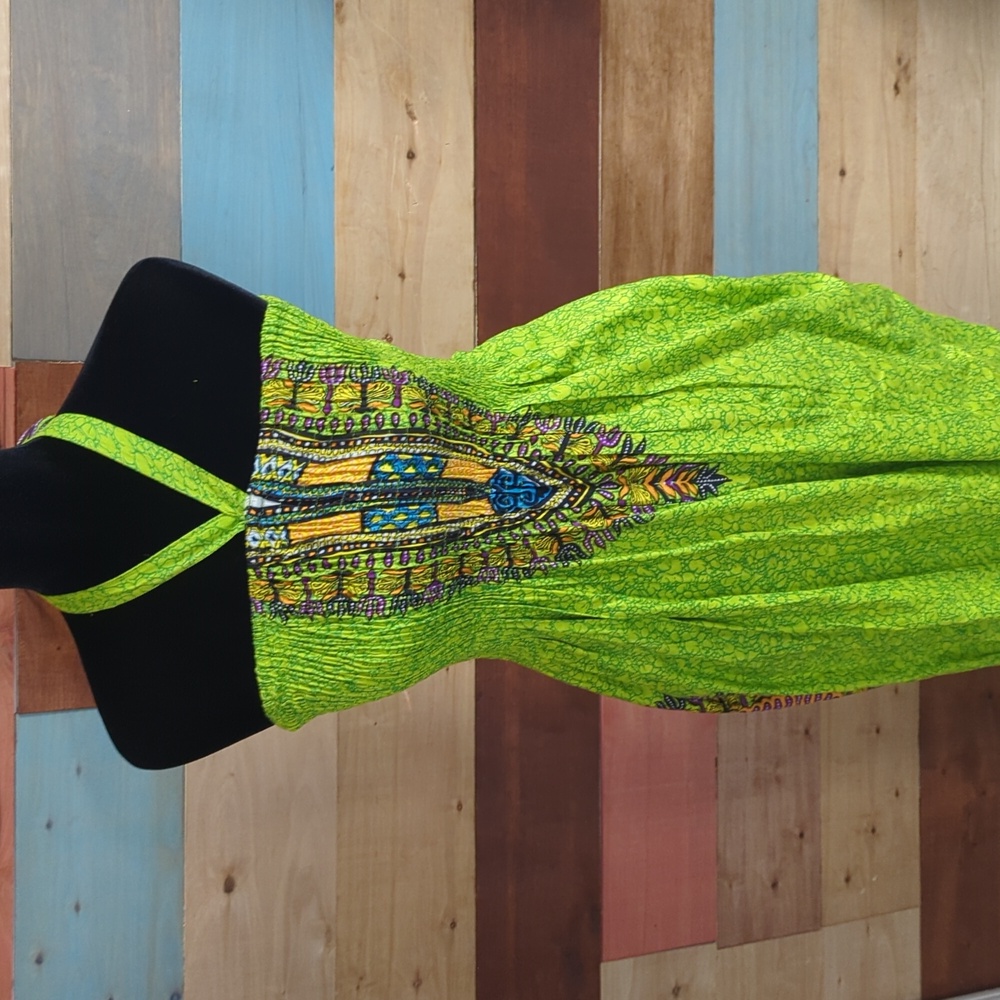 Advance Apparels Strapless Green Dress